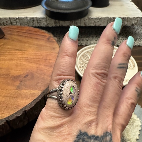 Cantera opal and Sterling silver ring size 5.5 - Picture 5 of 6